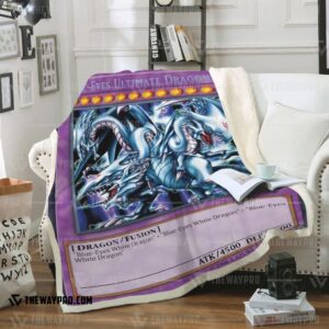 Yu Gi Oh Blue Eyes Ultimate White Dragon Blanket 3