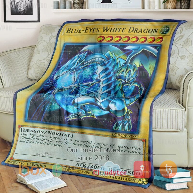 Yu Gi Oh Blue Eyes White Dragon Blanket 4 Yu Gi Oh Blue Eyes White Dragon Blanket 4