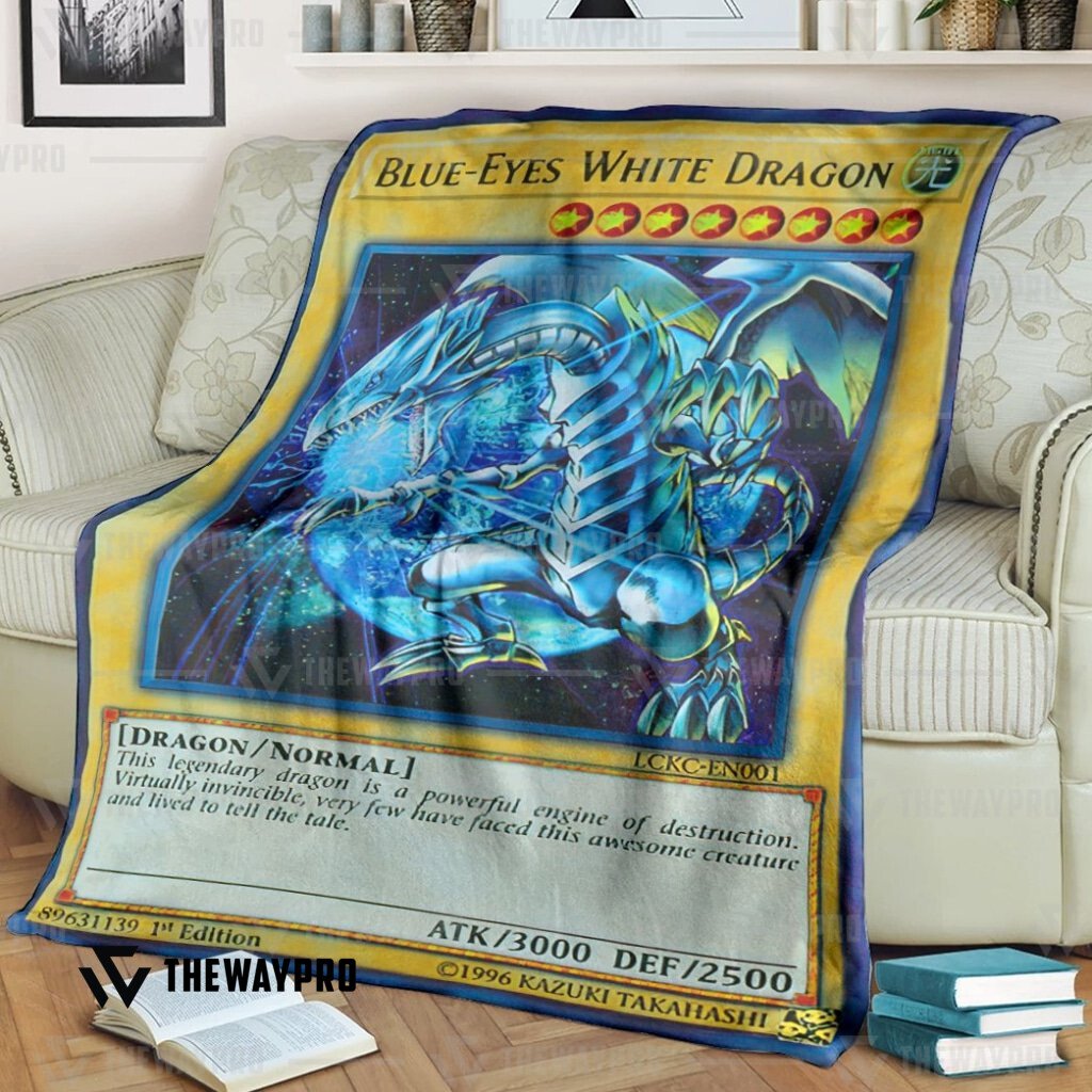 Yu Gi Oh Blue Eyes White Dragon Blanket 3 Yu Gi Oh Blue Eyes White Dragon Blanket 3
