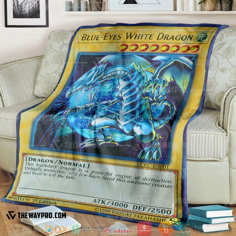 Yu Gi Oh Blue Eyes White Dragon Soft Blanket 2 Yu Gi Oh Blue Eyes White Dragon Soft Blanket 2