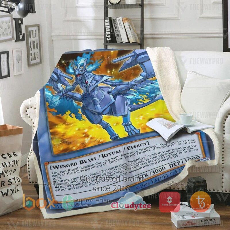 Yu Gi Oh Cerulean Sacred Phoenix Of Nephthys Blanket 2 Yu Gi Oh Cerulean Sacred Phoenix Of Nephthys Blanket 2