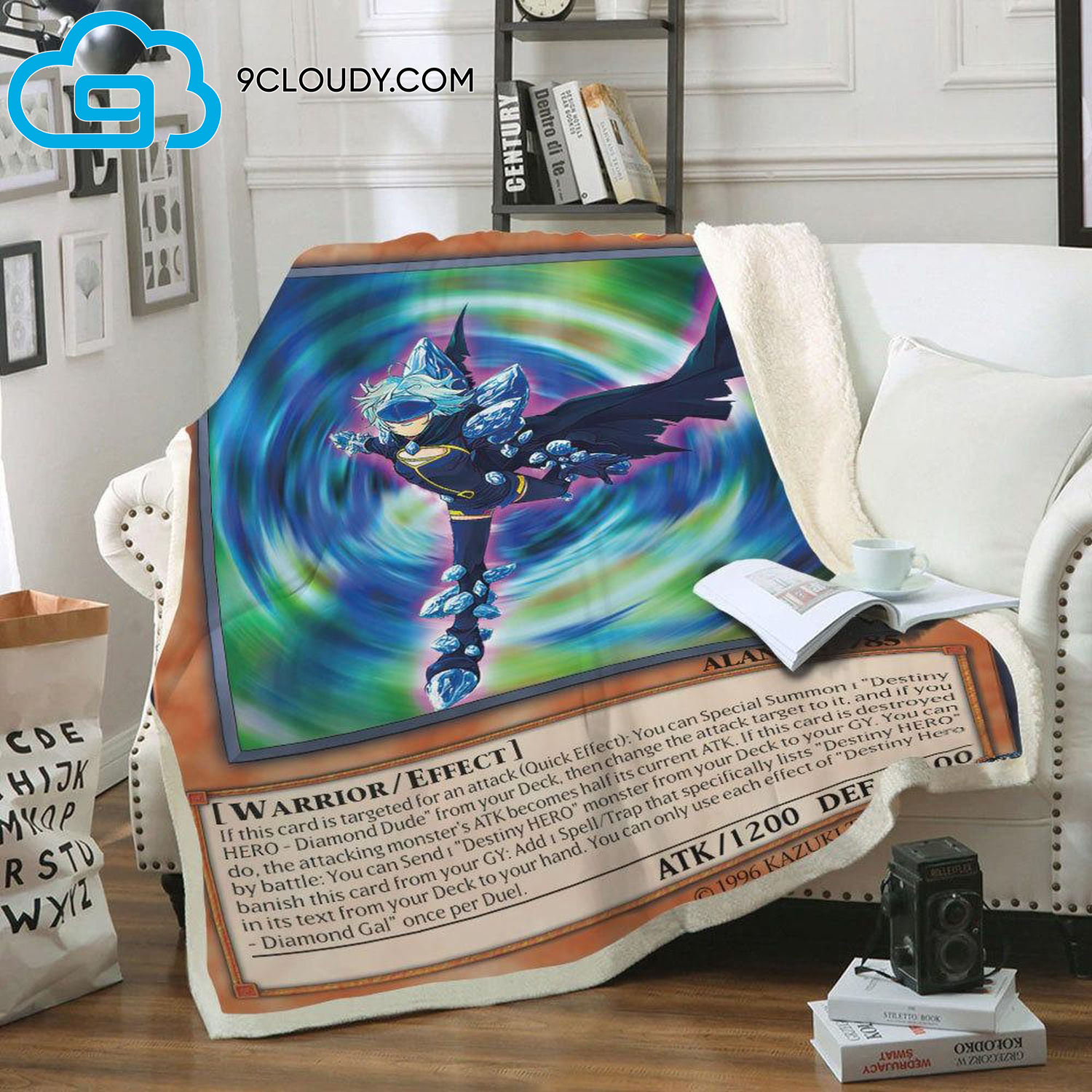 Yu Gi Oh Destiny Hero Diamond Dude Full Print Soft Blanket Yu Gi Oh Destiny Hero Diamond Dude Full Print Soft Blanket