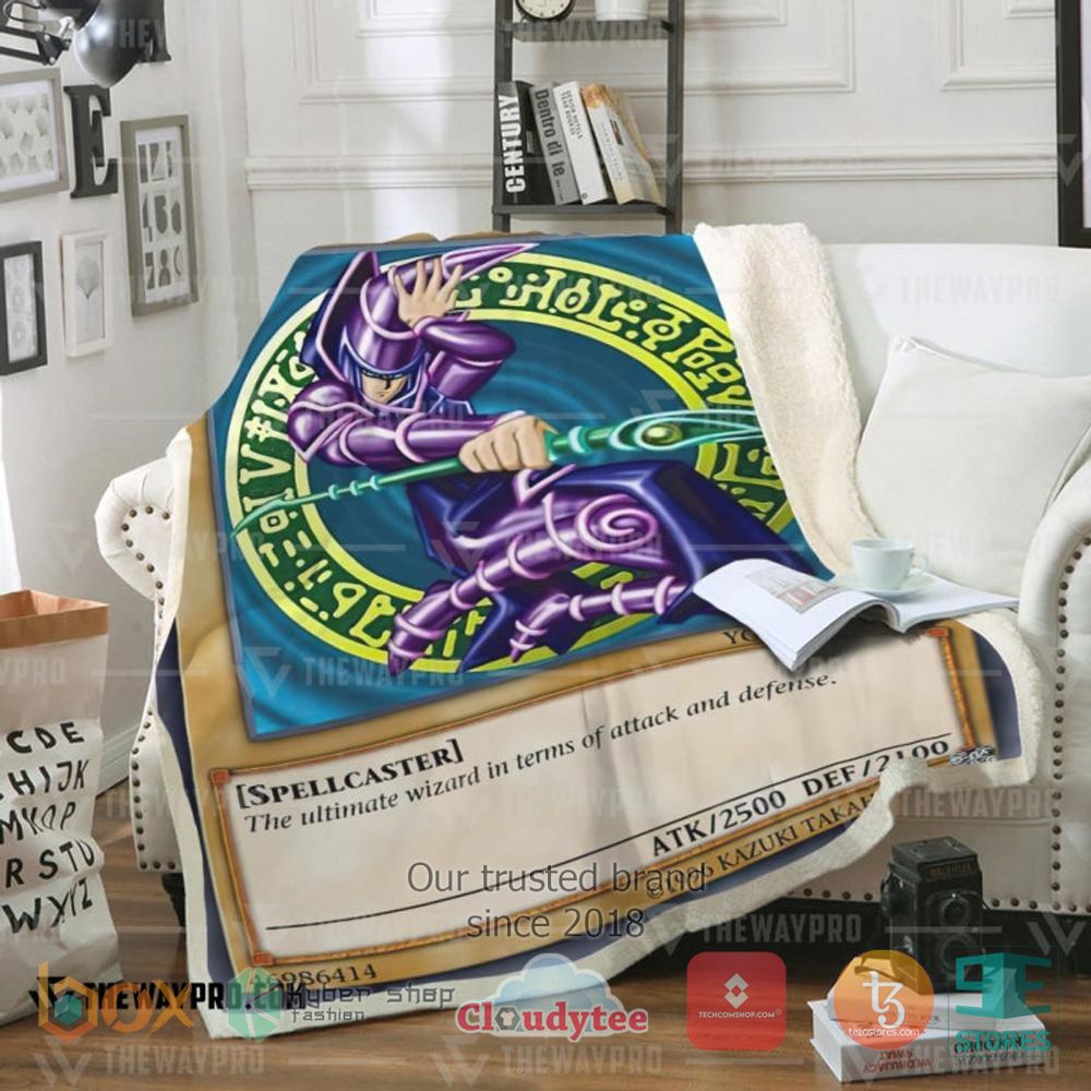 Yu Gi Oh Duel Links Cards Dark Magician Soft Blanket Yu Gi Oh Duel Links Cards Dark Magician Soft Blanket