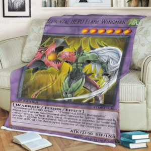 Yu Gi Oh Elemental Hero Flame Wingman Full Print Soft Blanket