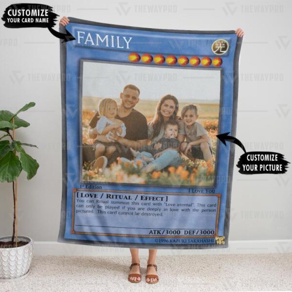 Yu Gi Oh Personalized Photo Card Custom Soft Blanket Yu Gi Oh Personalized Photo Card Custom Soft Blanket