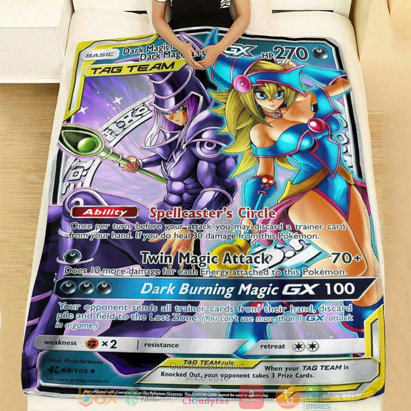 Yu Gi Oh Pkm Dark Magician Dark Magician Girl Soft Blanket Yu Gi Oh Pkm Dark Magician Dark Magician Girl Soft Blanket