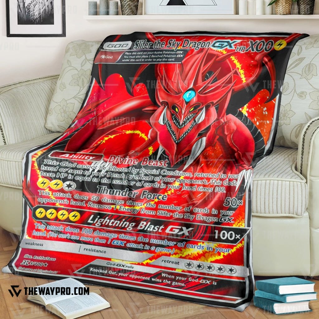 Yu Gi Oh Pokemon Slifer The Sky Dragon Gx Blanket Yu Gi Oh Pokemon Slifer The Sky Dragon Gx Blanket