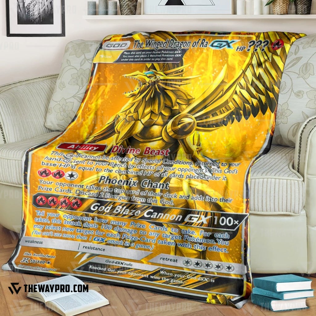 Yu Gi Oh Pokemon The Winged Dragon Of Ra Blanket Yu Gi Oh Pokemon The Winged Dragon Of Ra Blanket