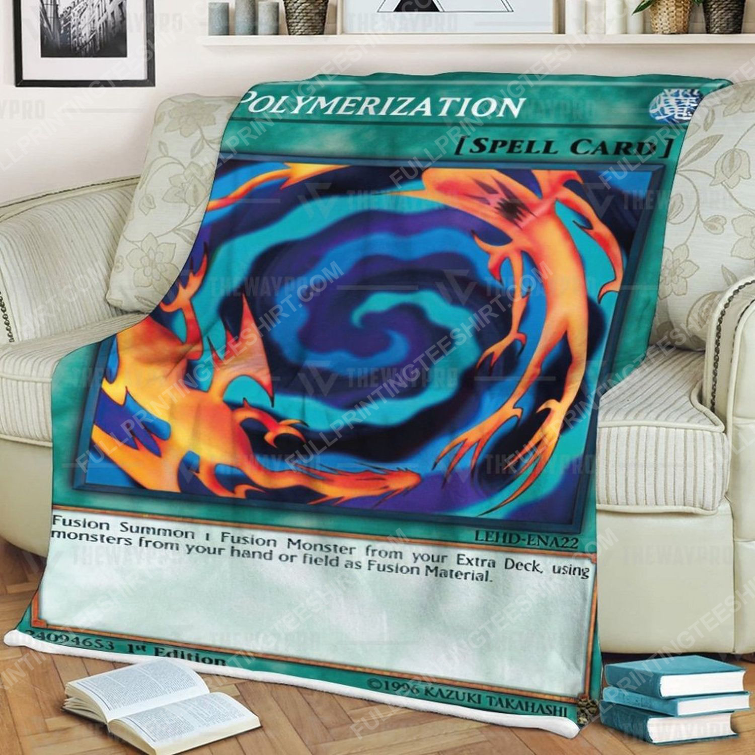 Yu Gi Oh Polymerization Full Print Soft Blanket Yu Gi Oh Polymerization Full Print Soft Blanket