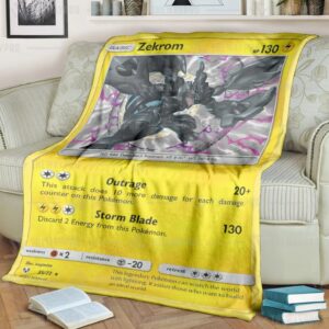 Zekrom Shining Legends Pokemon Blanket