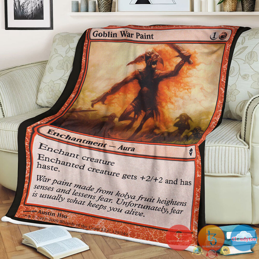 Zen 129 Goblin War Paint Fleece Blanket Zen 129 Goblin War Paint Fleece Blanket