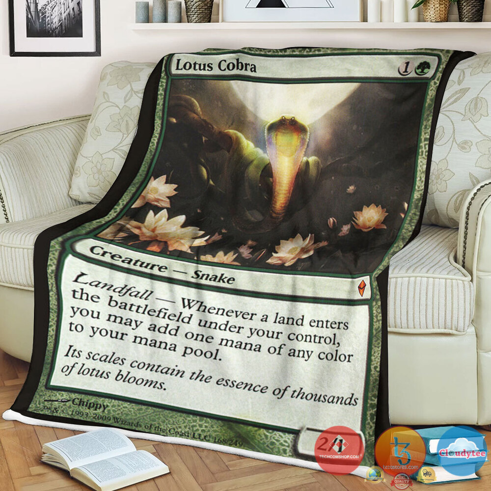 Zen 168 Lotus Cobra Fleece Blanket Zen 168 Lotus Cobra Fleece Blanket