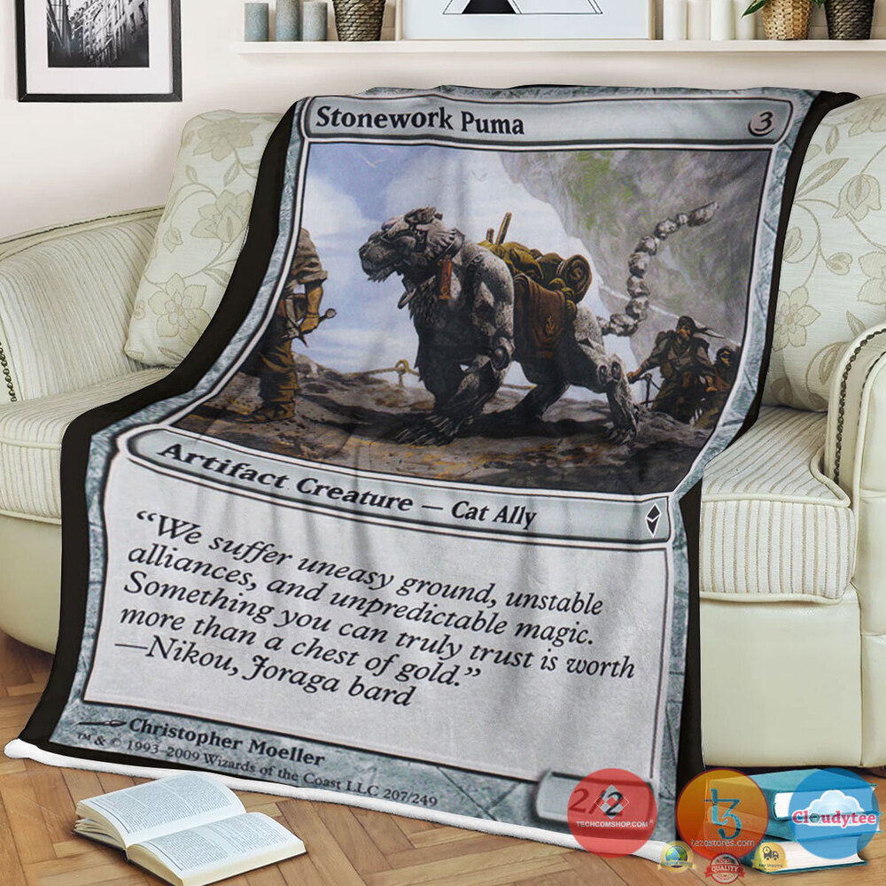 Zen 207 Stonework Puma Fleece Blanket Zen 207 Stonework Puma Fleece Blanket