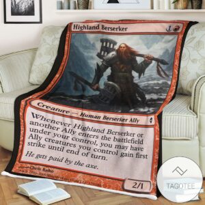 Zendikar 132 Highland Berserker Mtg Blanket