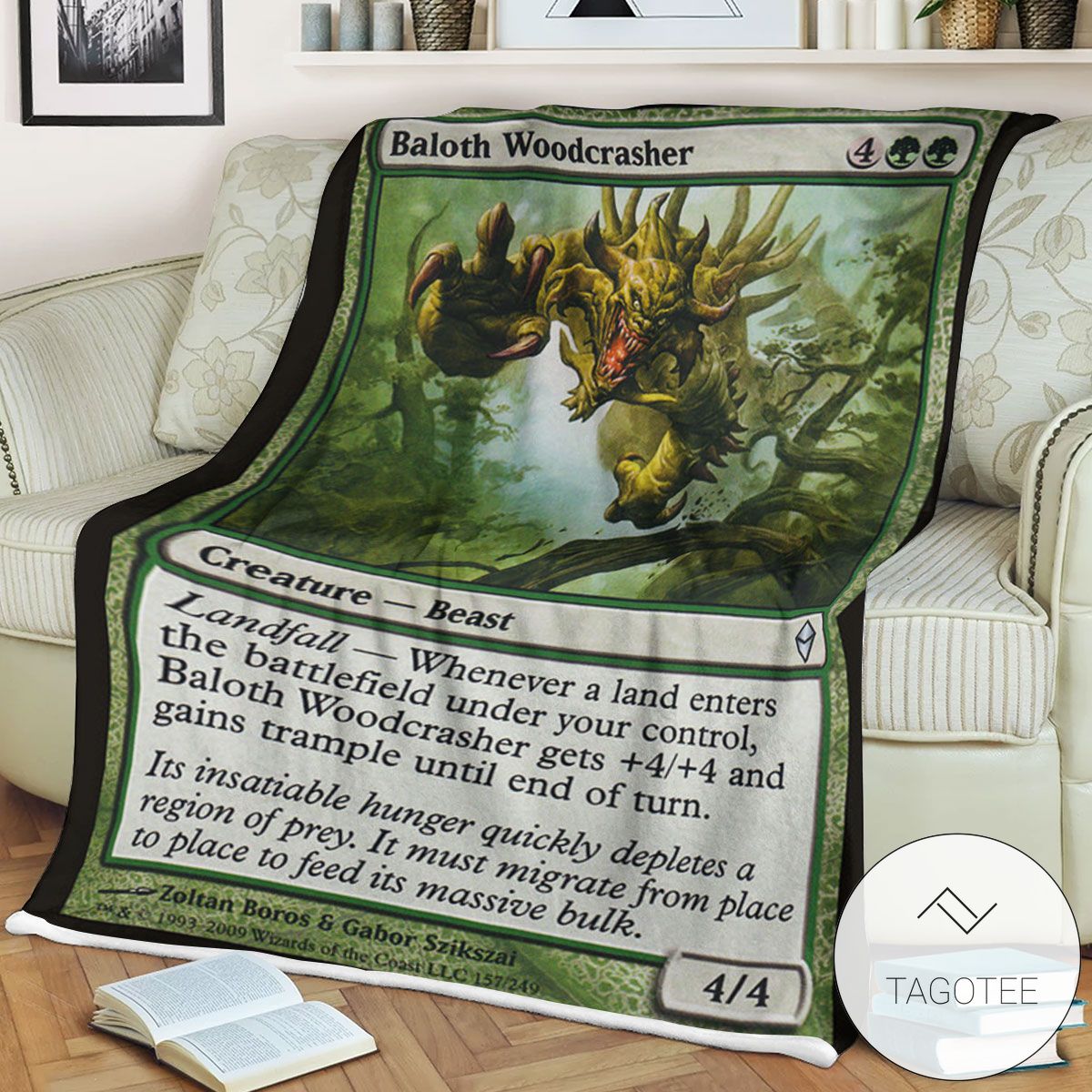 Zendikar 157 Baloth Woodcrasher Mtg Blanket Zendikar 157 Baloth Woodcrasher Mtg Blanket