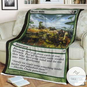 Zendikar 158 Beast Hunt Mtg Blanket