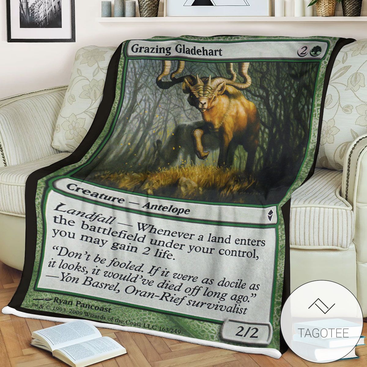 Zendikar 163 Grazing Gladehart Mtg Blanket Zendikar 163 Grazing Gladehart Mtg Blanket