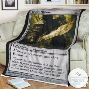 Zendikar 209 Trusty Machete Mtg Blanket