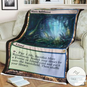 Zendikar 220 Misty Rainforest Mtg Blanket