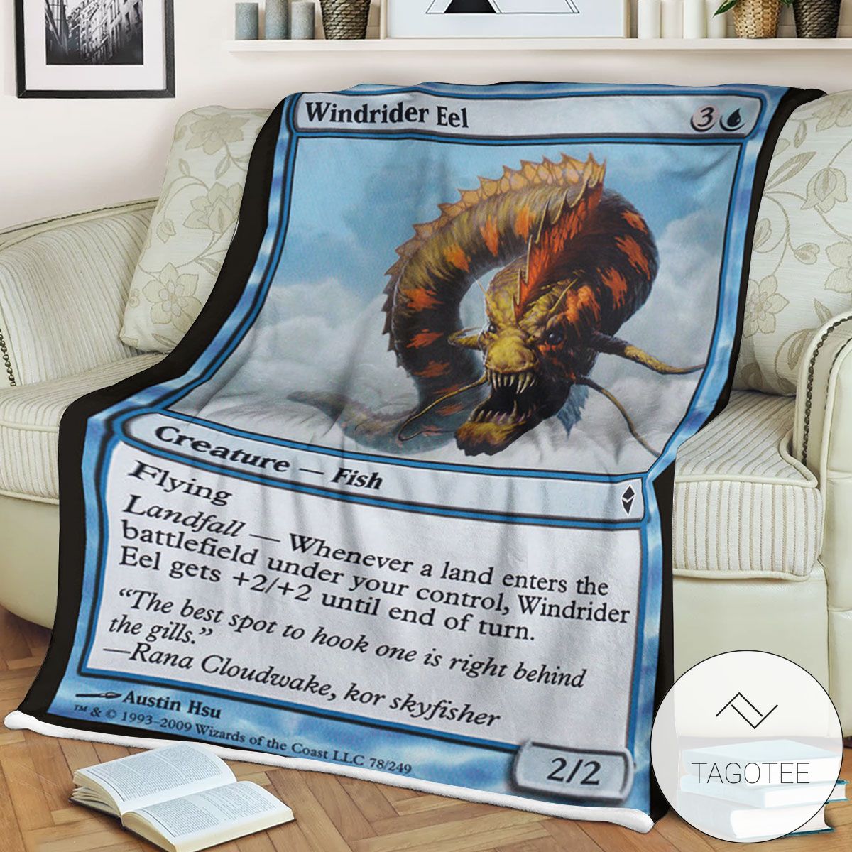 Zendikar 78 Windrider Eel Mtg Blanket Zendikar 78 Windrider Eel Mtg Blanket