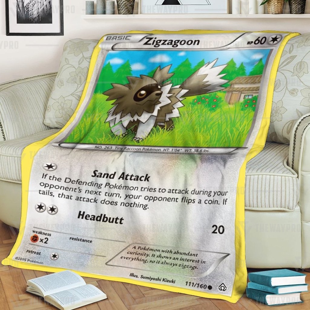 Zigzagoon Pokemon Blanket Zigzagoon Pokemon Blanket