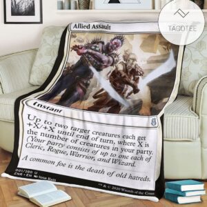 Znr 1 Allied Assault Mtg Game Magic The Gathering Fleece Blanket