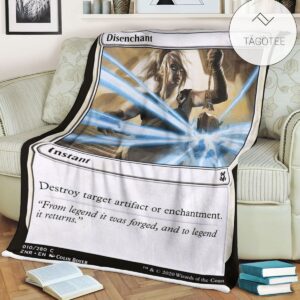 Znr 10 Disenchant Mtg Game Magic The Gathering Fleece Blanket