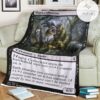 Znr 105 Hagra Constrictor Mtg Game Magic The Gathering Fleece Blanket