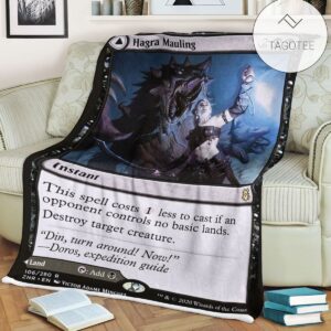 Znr 106 Hagra Mauling Mtg Game Magic The Gathering Fleece Blanket