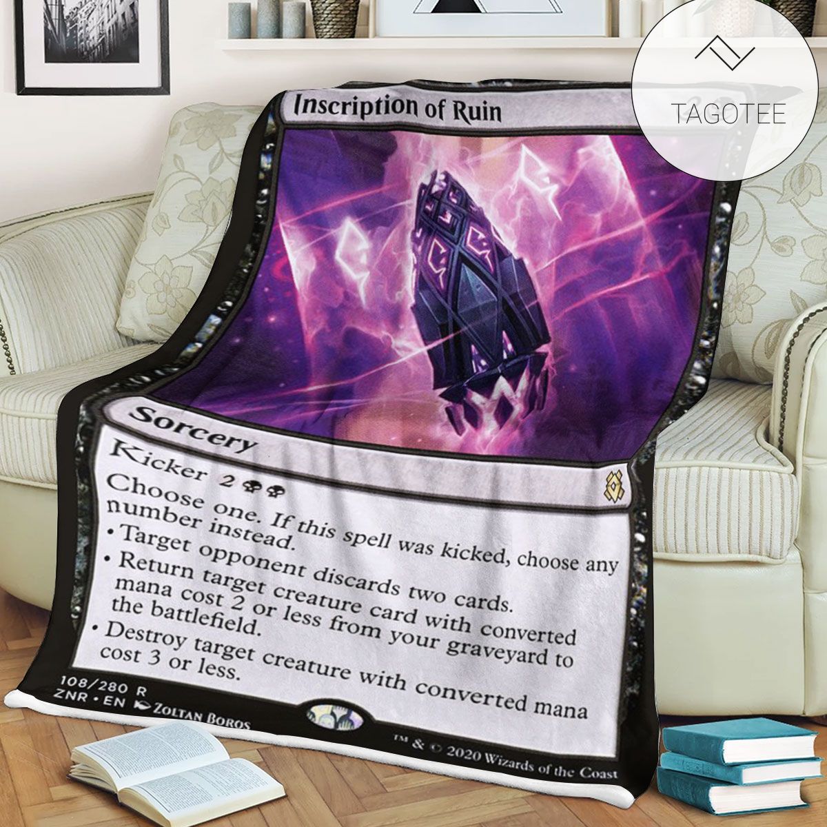 Znr 108 Inscription Of Ruin Mtg Game Magic The Gathering Fleece Blanket Znr 108 Inscription Of Ruin Mtg Game Magic The Gathering Fleece Blanket