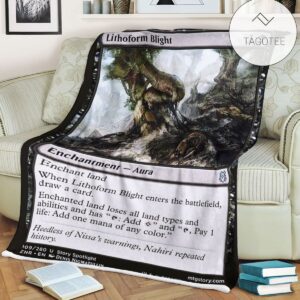 Znr 109 Lithoform Blight Mtg Game Magic The Gathering Fleece Blanket
