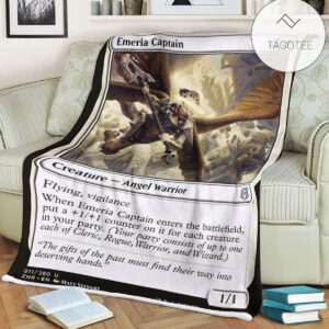 Znr 11 Emeria Captain Mtg Game Magic The Gathering Fleece Blanket
