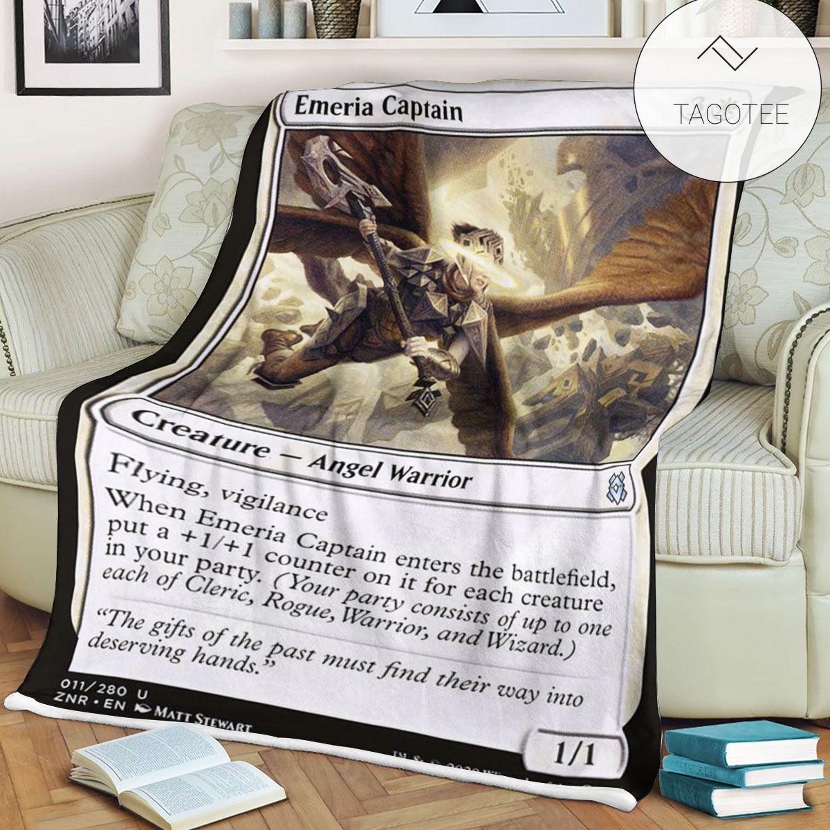 Znr 11 Emeria Captain Mtg Game Magic The Gathering Fleece Blanket Znr 11 Emeria Captain Mtg Game Magic The Gathering Fleece Blanket