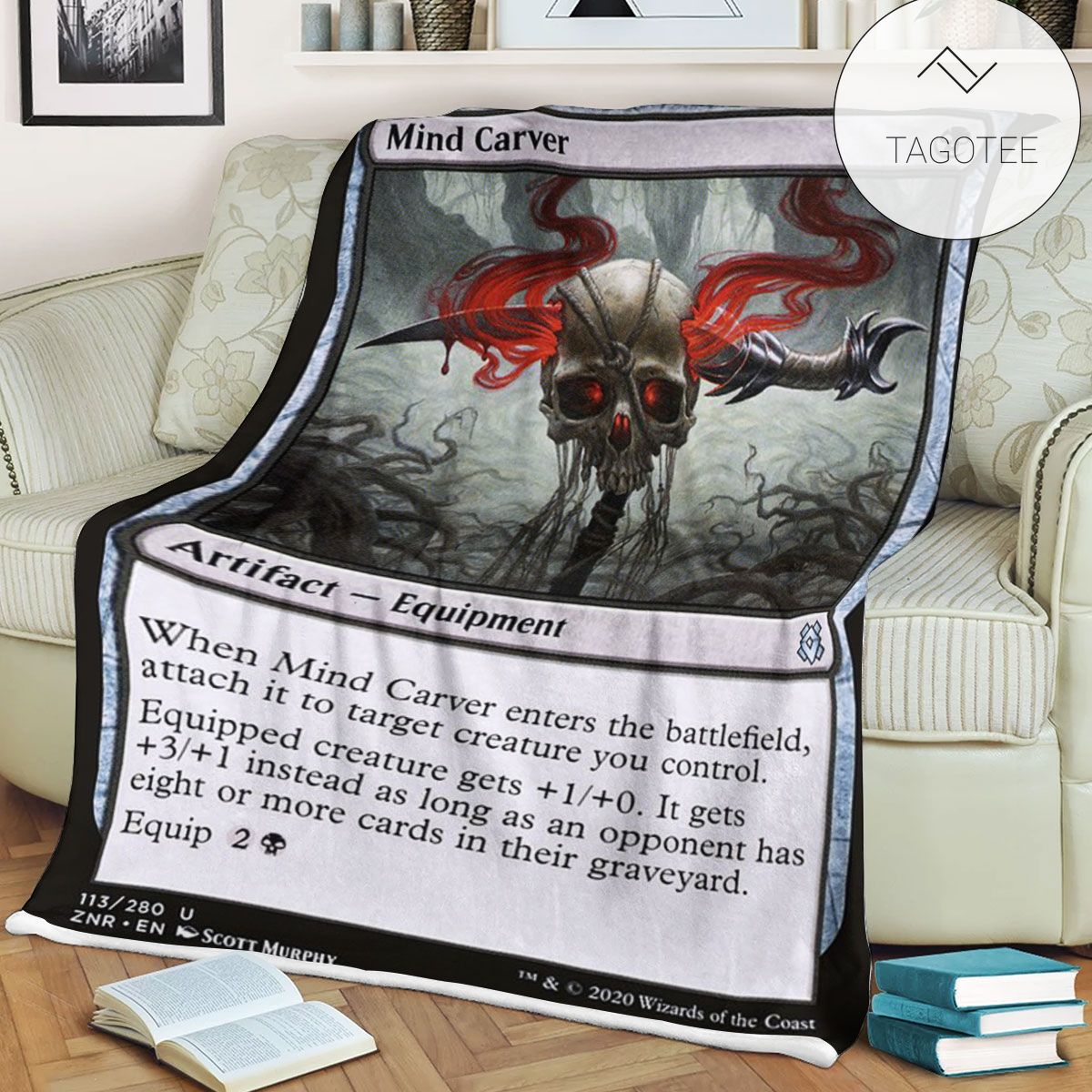 Znr 113 Mind Carver Mtg Game Magic The Gathering Fleece Blanket Znr 113 Mind Carver Mtg Game Magic The Gathering Fleece Blanket