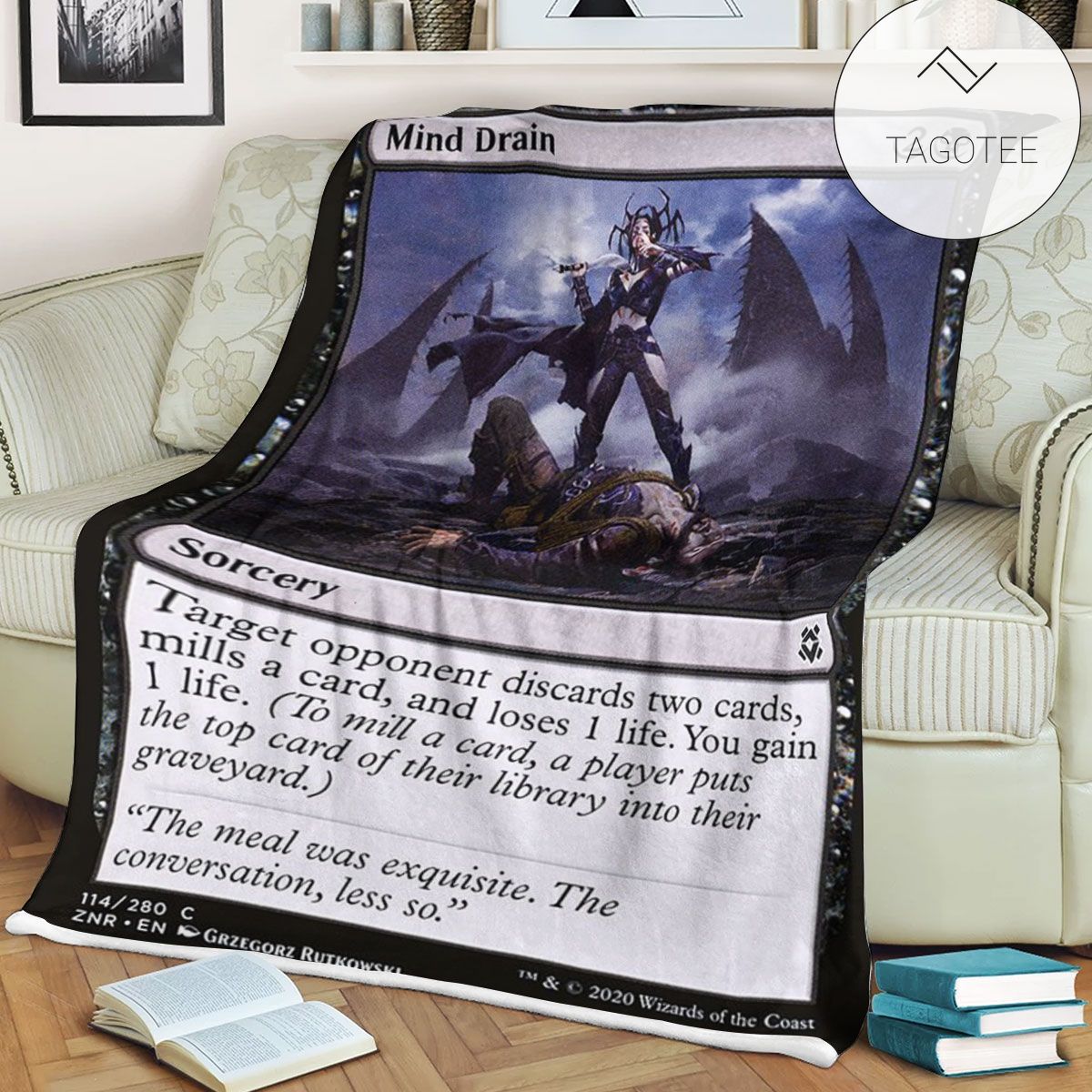 Znr 114 Mind Drain Mtg Game Magic The Gathering Fleece Blanket Znr 114 Mind Drain Mtg Game Magic The Gathering Fleece Blanket