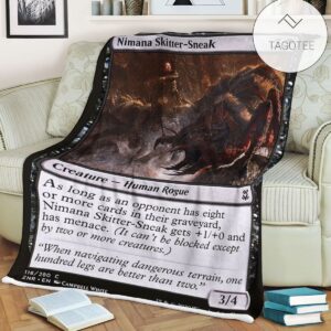 Znr 116 Nimana Skitter Sneak Mtg Game Magic The Gathering Fleece Blanket