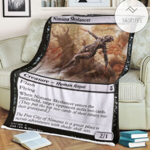 Znr 117 Nimana Skydancer Mtg Game Magic The Gathering Fleece Blanket