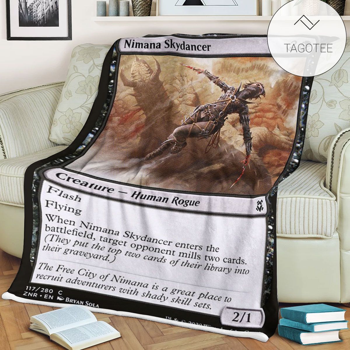 Znr 117 Nimana Skydancer Mtg Game Magic The Gathering Fleece Blanket Znr 117 Nimana Skydancer Mtg Game Magic The Gathering Fleece Blanket