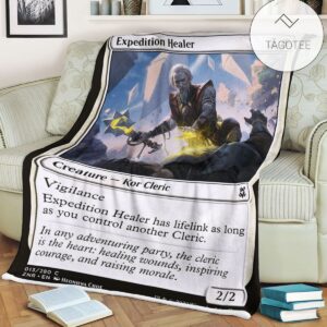 Znr 13 Expedition Healer Mtg Game Magic The Gathering Fleece Blanket