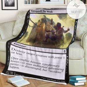Znr 131 Vanquish The Weak Mtg Game Magic The Gathering Fleece Blanket