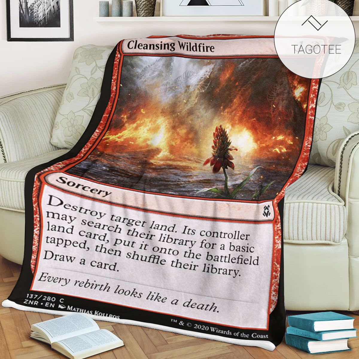 Znr 137 Cleansing Wildfire Mtg Game Magic The Gathering Fleece Blanket Znr 137 Cleansing Wildfire Mtg Game Magic The Gathering Fleece Blanket