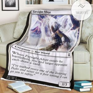 Znr 14 Farsight Adept Mtg Game Magic The Gathering Fleece Blanket