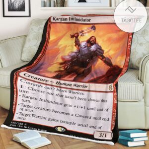 Znr 145 Kargan Intimidator Mtg Game Magic The Gathering Fleece Blanket