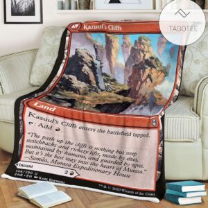 Znr 146 Kazuul S Cliffs Mtg Game Magic The Gathering Fleece Blanket