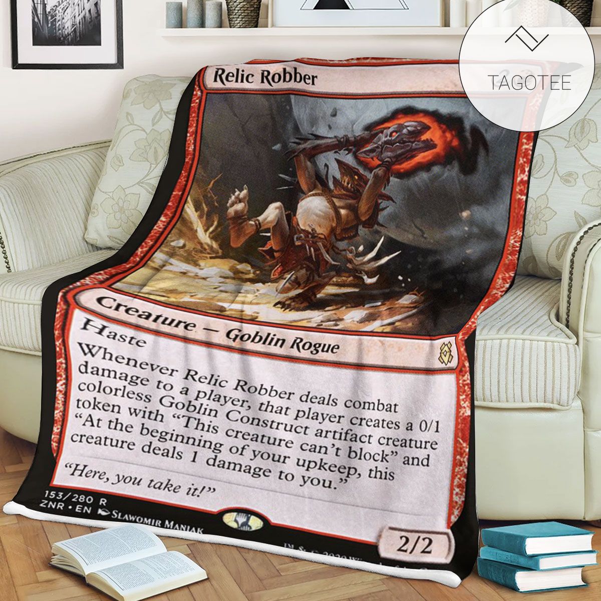 Znr 153 Relic Robber Mtg Game Magic The Gathering Fleece Blanket Znr 153 Relic Robber Mtg Game Magic The Gathering Fleece Blanket