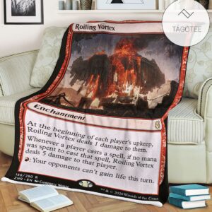 Znr 156 Roiling Vortex Mtg Game Magic The Gathering Fleece Blanket