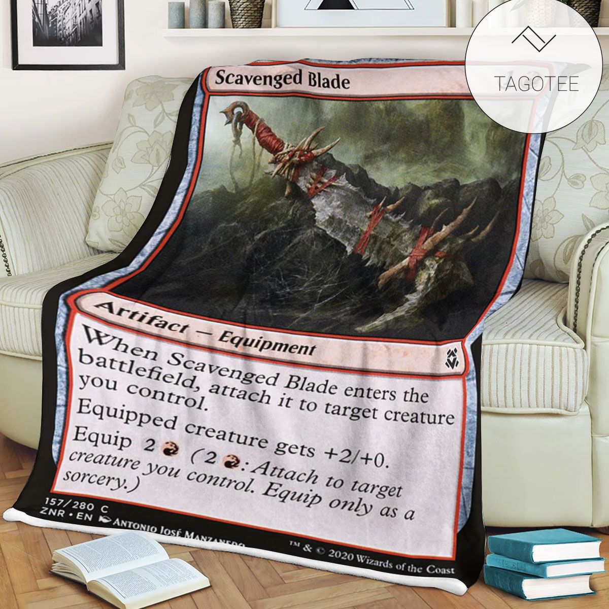 Znr 157 Scavenged Blade Mtg Game Magic The Gathering Fleece Blanket Znr 157 Scavenged Blade Mtg Game Magic The Gathering Fleece Blanket