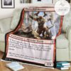 Znr 160 Shatterskull Minotaur Mtg Game Magic The Gathering Fleece Blanket