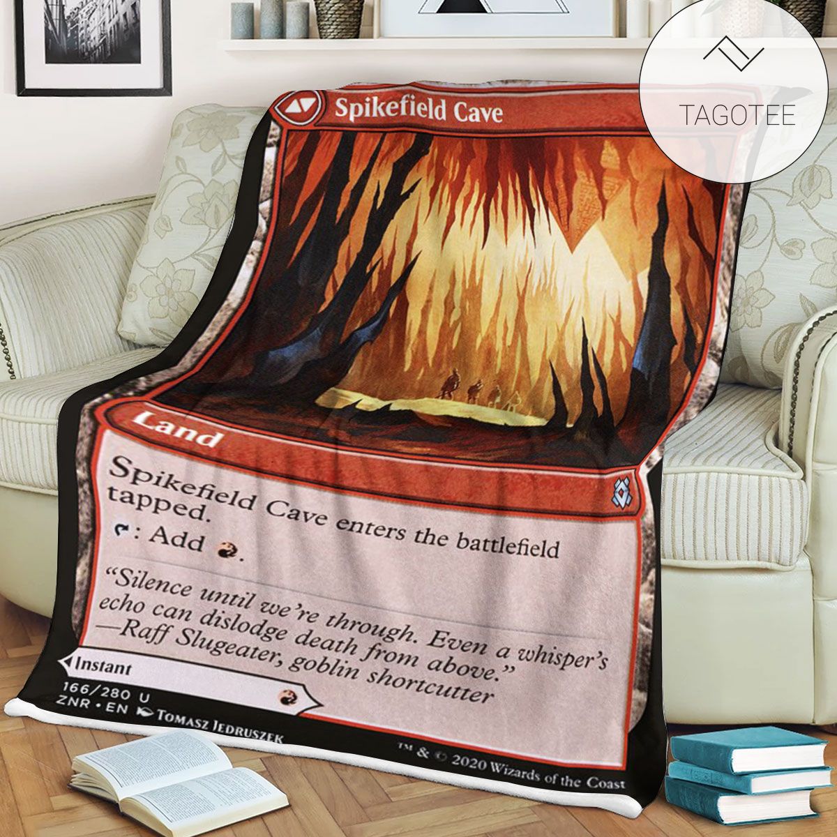 Znr 166 Spikefield Cave Mtg Game Magic The Gathering Fleece Blanket Znr 166 Spikefield Cave Mtg Game Magic The Gathering Fleece Blanket