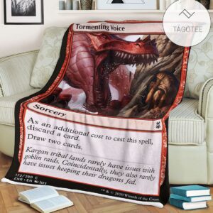 Znr 172 Tormenting Voice Mtg Game Magic The Gathering Fleece Blanket